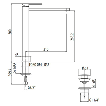 Смеситель для раковины Gattoni Color Cube 8548/85C0cr хром