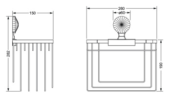 Полка решетка Jorger Cronos 637.00.104.000 chrome
