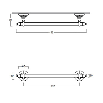 Полотенцедержатель подвесной Simas Victoria 260215oro золото