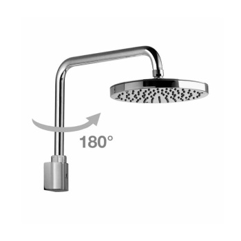 Bossini Oki Верхний душ 20см., настенный, с поворотной рукояткой 28.1см., цвет: хром H59405.030