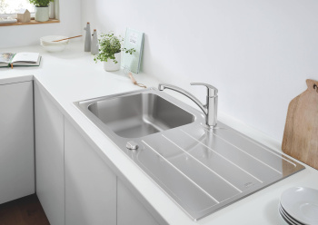 Мойка GROHE K500 с корзинчатым вентилем, нержавеющая сталь 31563SD1