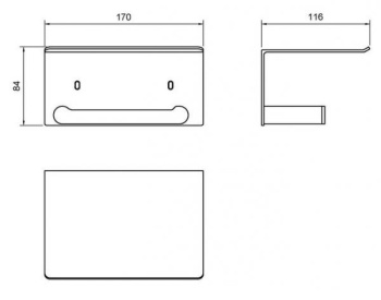 Держатель для туалетной бумаги Nofer с полочкой для мобильного телефона Verona золотой 16876.G
