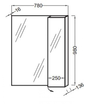 Jacob Delafon Soprano Зеркало EB1336-NF