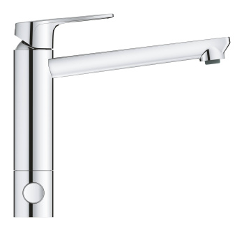 Смеситель для кухни GROHE BauLoop с запорным вентилем, средний излив, хром 31713000