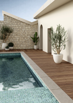 Мозаика на сетке Vidrepur Oasis Turquoise №7103 25x25 м2