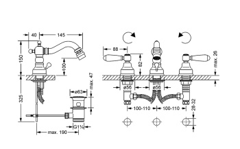 Смеситель для биде Jorger Delphi 109.30.105.000 chrome