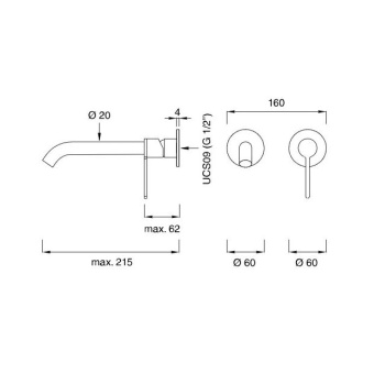 Cмеситель для ванны CEA Design Innovo INV 22 L сталь