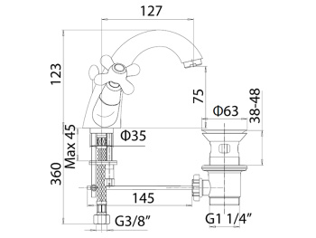 Смеситель для раковины Mamoli Epoca 44140000E151 хром