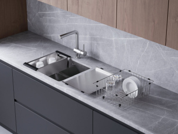 Мойка кухонная Omoikiri Tadzava 54-U/I-Ultra вороненая сталь 4993267