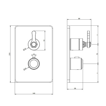 Смеситель для душа Gessi Venti20 65135.727 Brass Brushed PVD