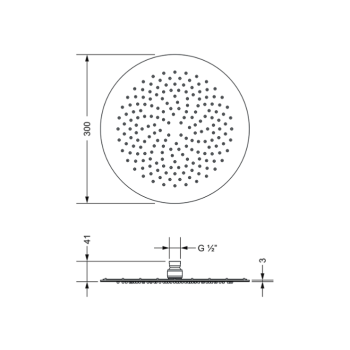 Верхний душ Jorger Shado 649.13.845.022 розовое золото