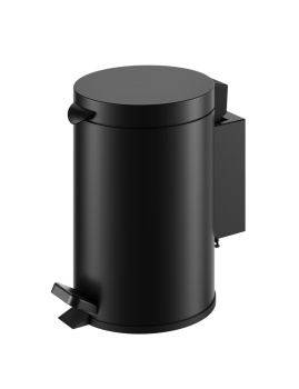 Ведро для мусора Keuco Plan 14977370000 с крышкой и педалью, 3 л, черный матовый