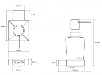 Дозатор для жидкого мыла Bemeta Nero 135009040 черный матовый