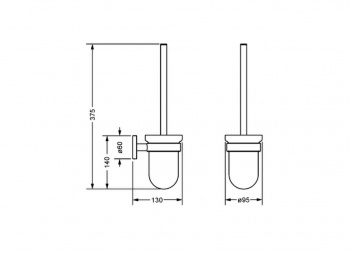 Ершик туалетный Jorger Charleston Royal 632.00.000.000 chrome