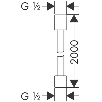 Axor Starck Шланг для ручного душа, 2,00 м, ½’, цвет: хром 28284000