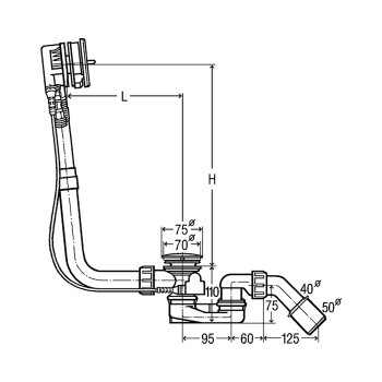 Слив-перелив Viega 727710 хром