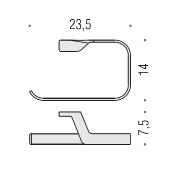 Полотенцедержатель Colombo Alize 23.5см закругленный, хром B2531.CR