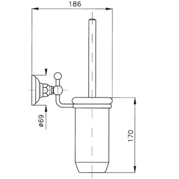 Ершик для унитаза Nicolazzi  со стены 1490BZ