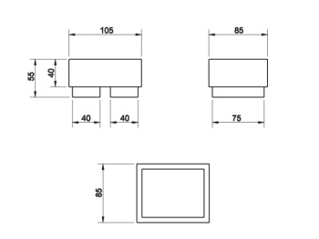 Мыльница Gessi Rettangolo 20825.099 Black Xl