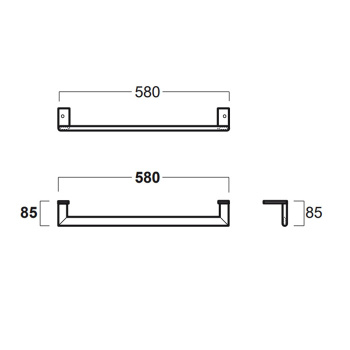 Полотенцедержатель подвесной Simas LFT Spazio LFT A2cr фронтальный хром