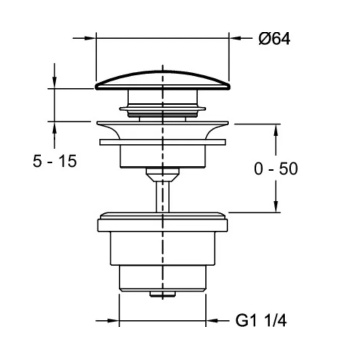 Слив-перелив Jacob Delafon E30536-BL черный