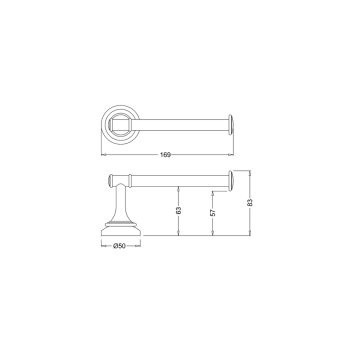 Держатель туалетной бумаги Burlington RA56 хром