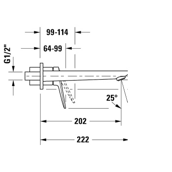 Смеситель для раковины Duravit Wave WA1070005C10 хром