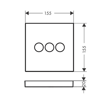 Axor ShowerSelect Запорно-переключающее устройство внешняя часть,черный матовый/хром
