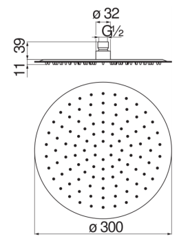 Верхний душ Nobili AD139/120CR