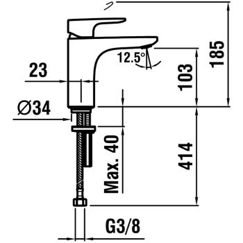 Смеситель для раковины Laufen Cityplus 3.1175.1.004.110.1 хром
