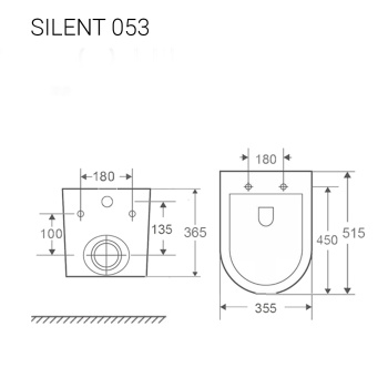 Унитаз подвесной Staro Silent 053 С0005296 белый
