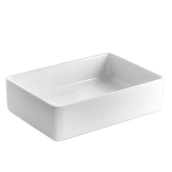 Раковина накладная Burlington прямогульная, керамика, 55х39 белый, Savoy RB52