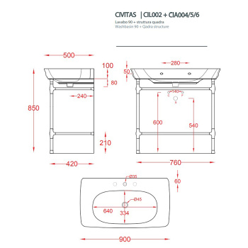 Металическая структура Quadra Artceram Civitas 76х44хh80,5, полка сетка, напольная, розовое золото CIA005 77 rosa oro