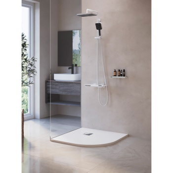 Душевой поддон полукруглый RGW Stone Tray ST/R-W белый 1000x1000 мм 16153100-00