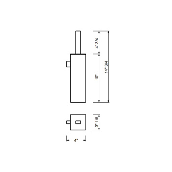 Ершик для унитаза Fantini Linea настенный, матовая натуральная сталь 92 93 7772