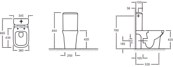 Бачок для унитаза Jacob Delafon Vox ETM212-00 белый