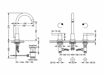 Смеситель для раковины Jorger Charleston Royal 619.30.300.000 хром