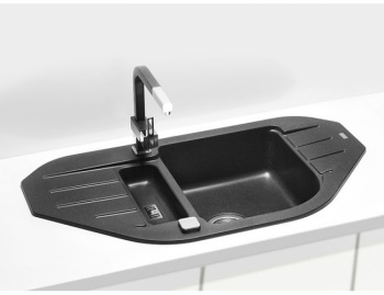 Мойка ALVEUS NIAGARA 60 GRANITAL CARBON-G91 900x500x160;1X с сифоном 1105297,
