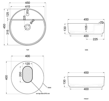 Раковина накладная Cielo Shui Comfort SHCOLATF CP 45 см розовый