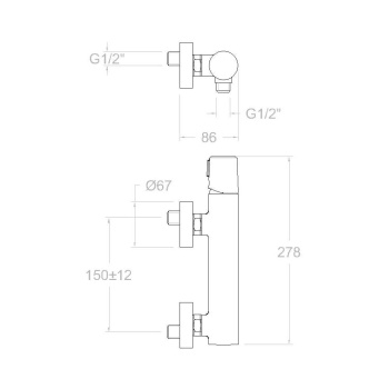 Смеситель для душа Ramonsoler Tzar 340801S