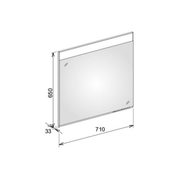 Зеркало с подсветкой и подогревом Keuco Edition 400 71 11596171501 обрамление из алюминия