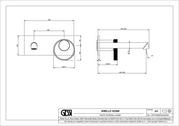 Смеситель для раковины Gessi Anello 63388.149 никель