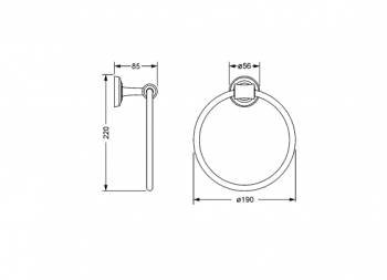 Держатель для полотенец Jorger Belledor 631.00.047.035 серебряный никель