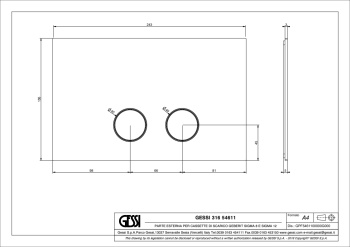 Клавиша смыва Gessi 54611.845 Dark Bronze