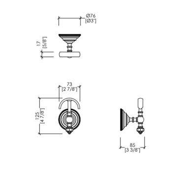 Крючок Devon&Devon Gemstone никель блестящий GEM722NK