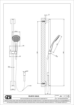 Душевой гарнитур Gessi Rilievo 59245.708 Copper Brushed PVD