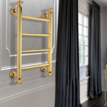 Полотенцесушитель водяной Margaroli Capitelli 2442J4704GO 69x53 золото