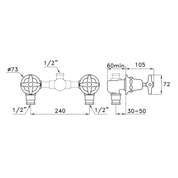 Внешняя часть встраиваемого смесителя для душа Stella Italica 3292, хром IT 01300 CR00