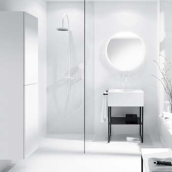 Burgbad Coco Подвесной шкаф 35x35x176 см, цвет: белый HSIU035 L F2853