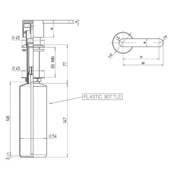 Дозатор LOGICA для мыла встраиваемый Kerama Marazzi хром LO.dis.02\CR